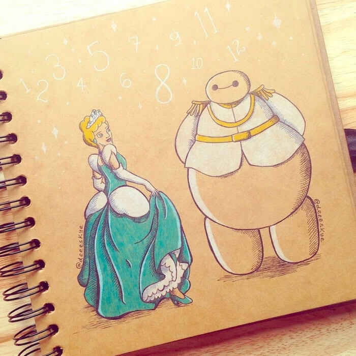 Disney Characters Drawing Sketch