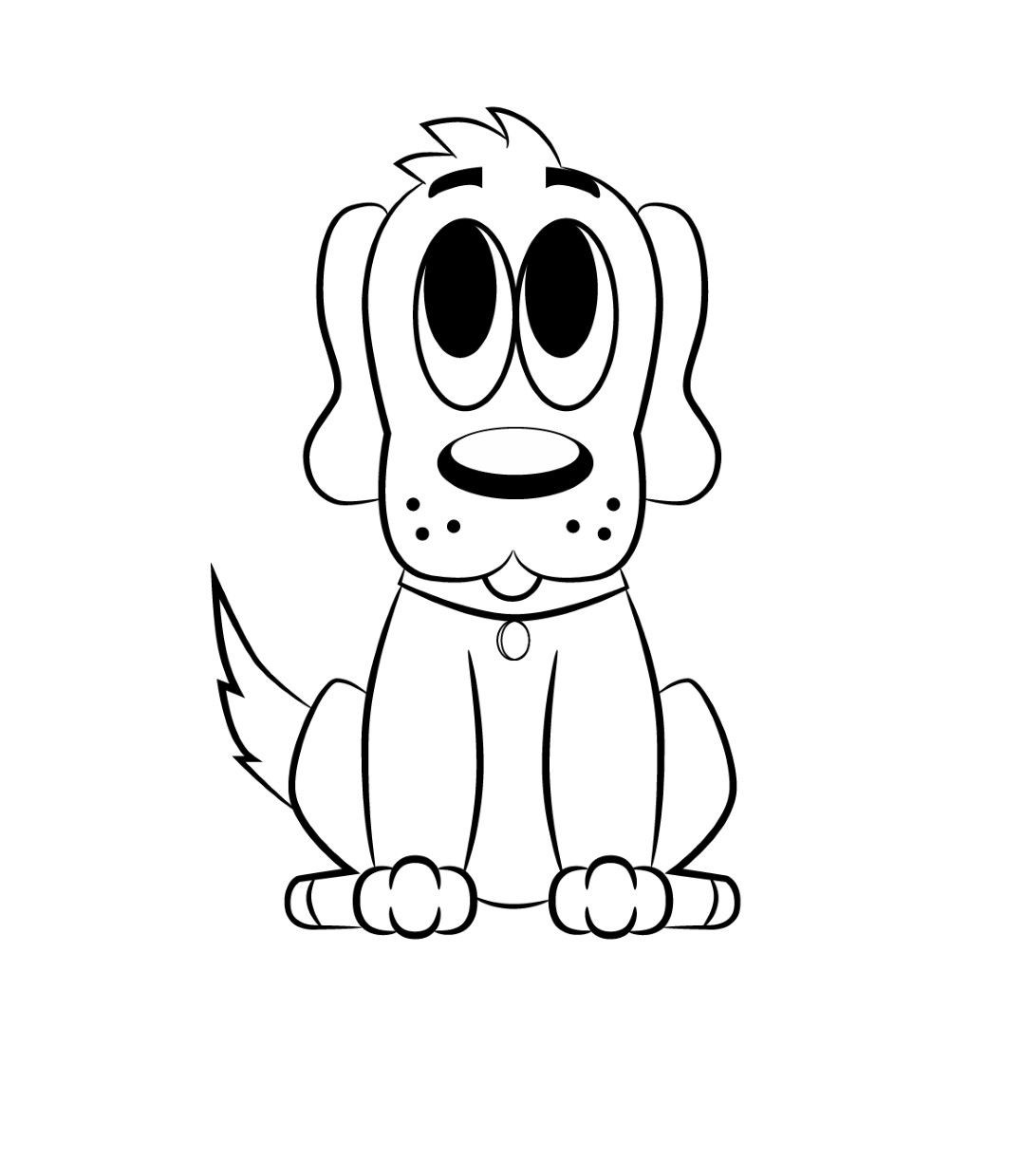 Dog Cartoon Drawing Realistic