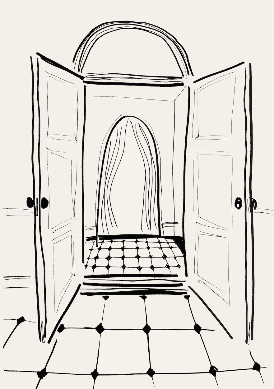 Door Open Drawing Image