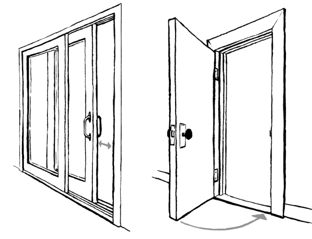 Door Open Drawing