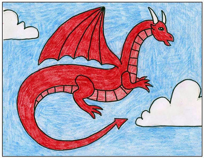 Dragon Kid Drawing Sketch