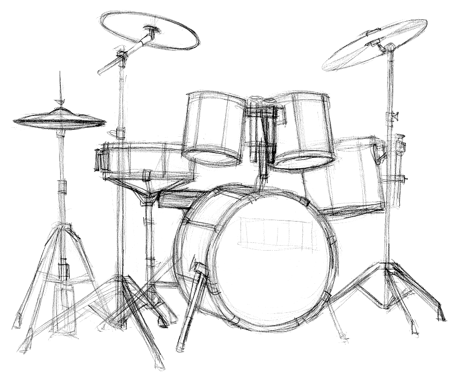 Drum Set Drawing Picture