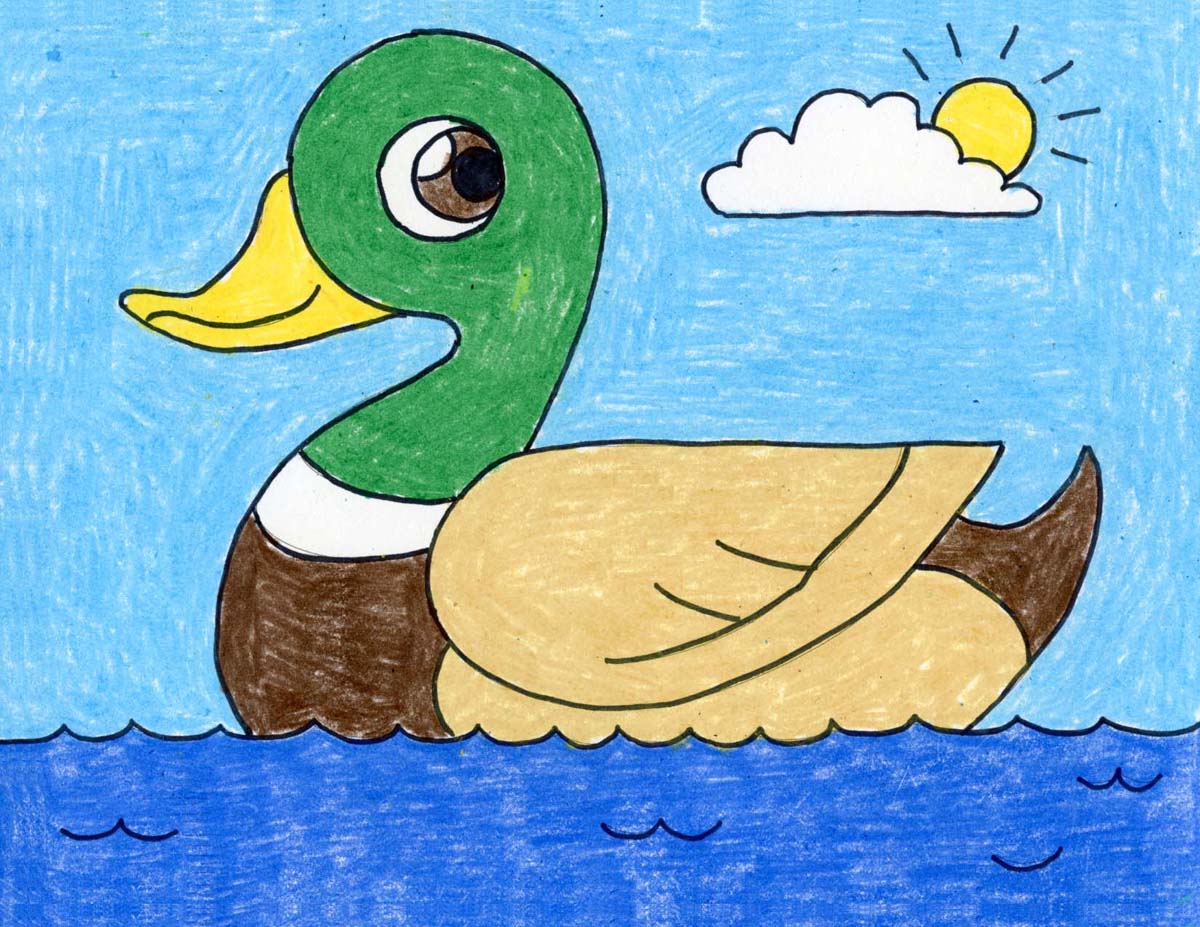 Duck Simple Drawing Image