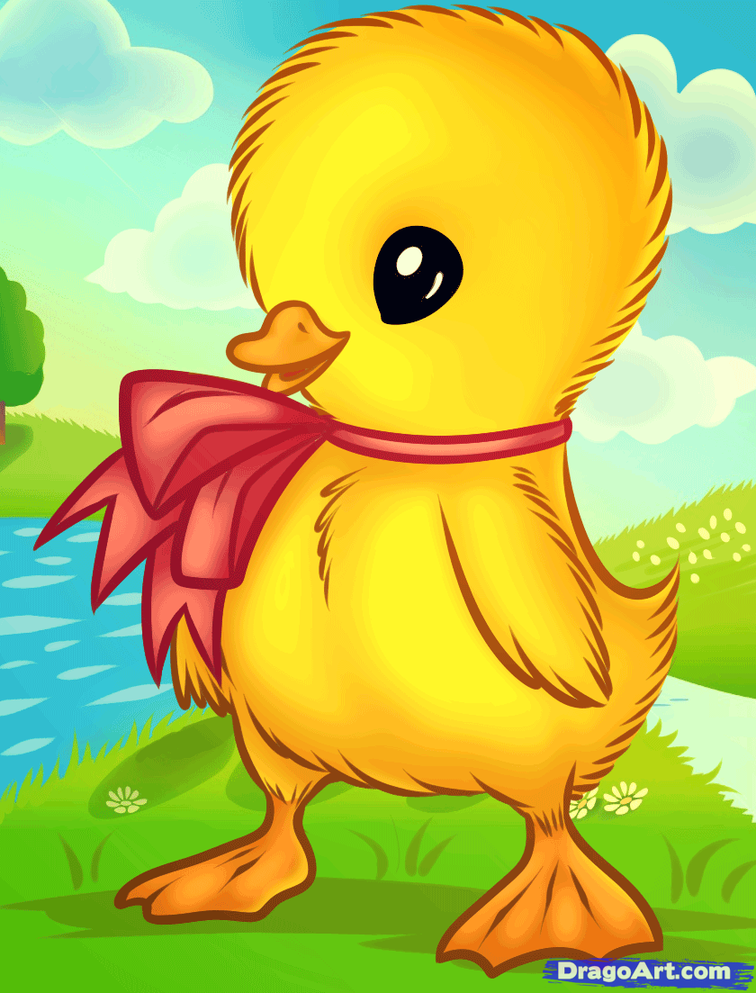 Duckling Cartoon Drawing