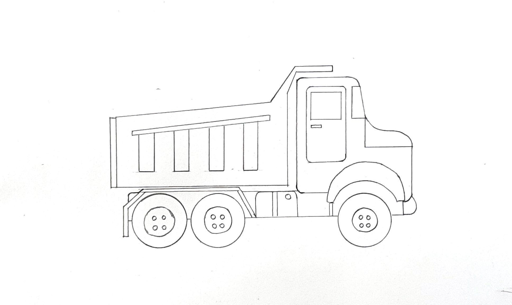 Dumper Truck Drawing Image