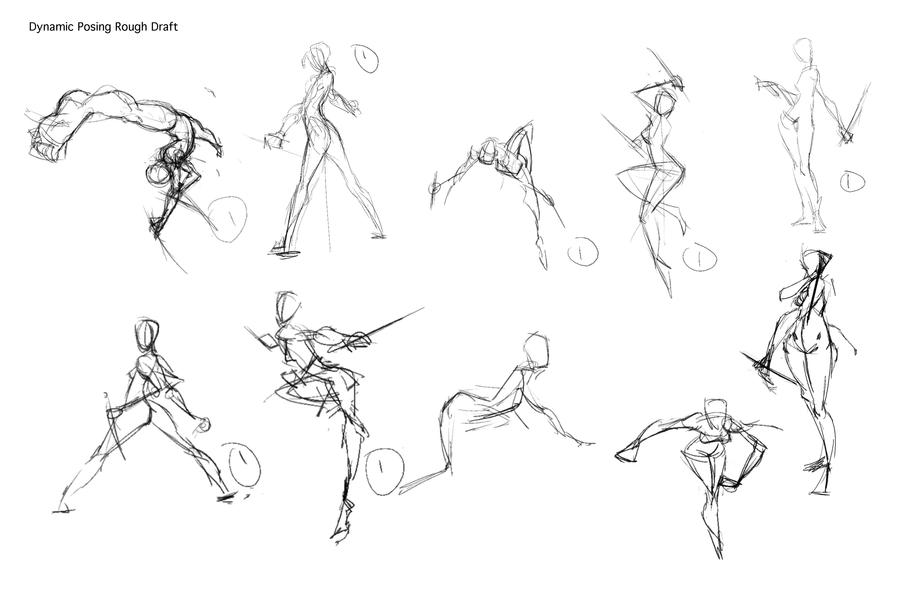 Dynamic Pose Drawing Images