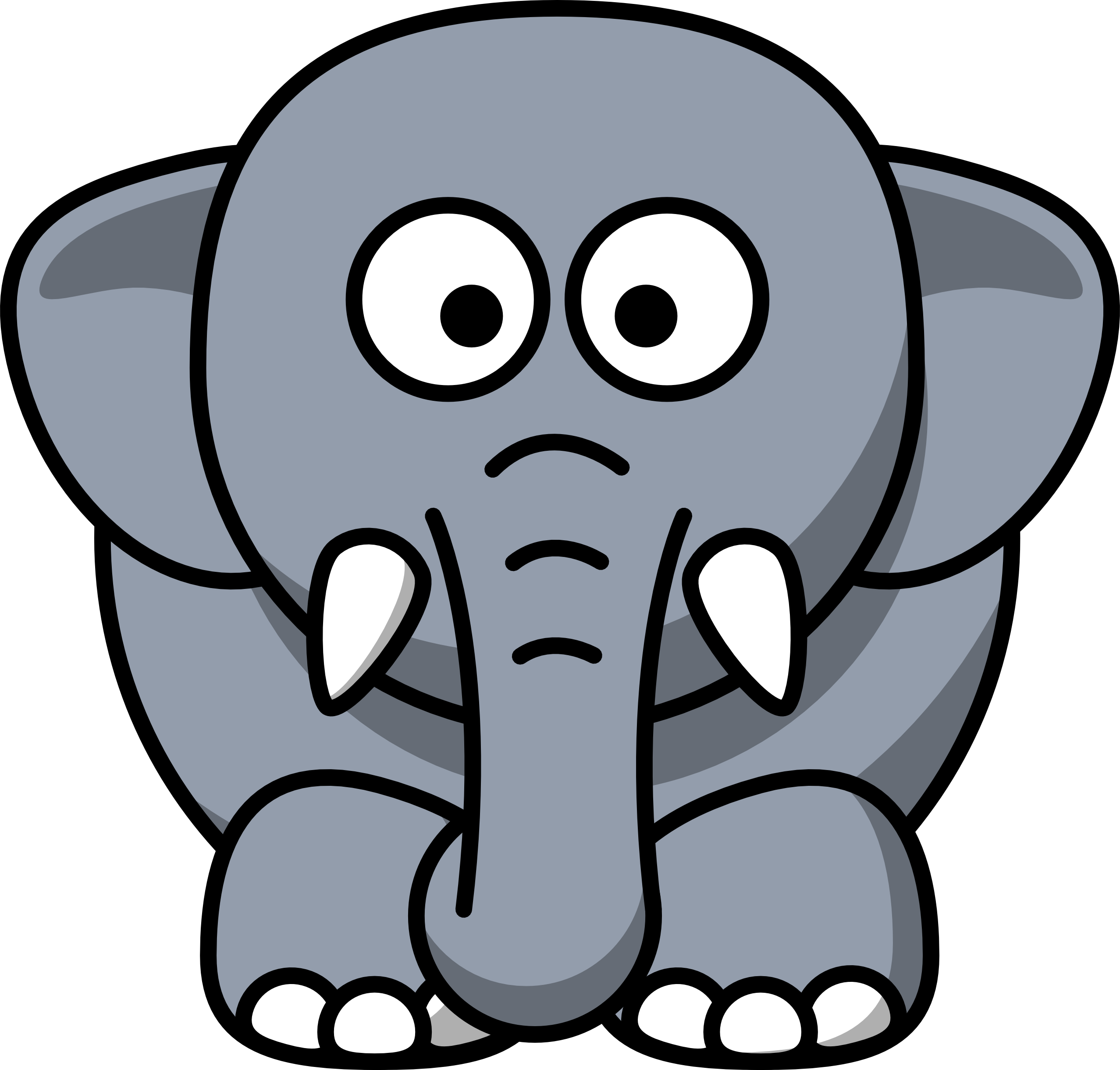 Elephant Cartoon Drawing Art