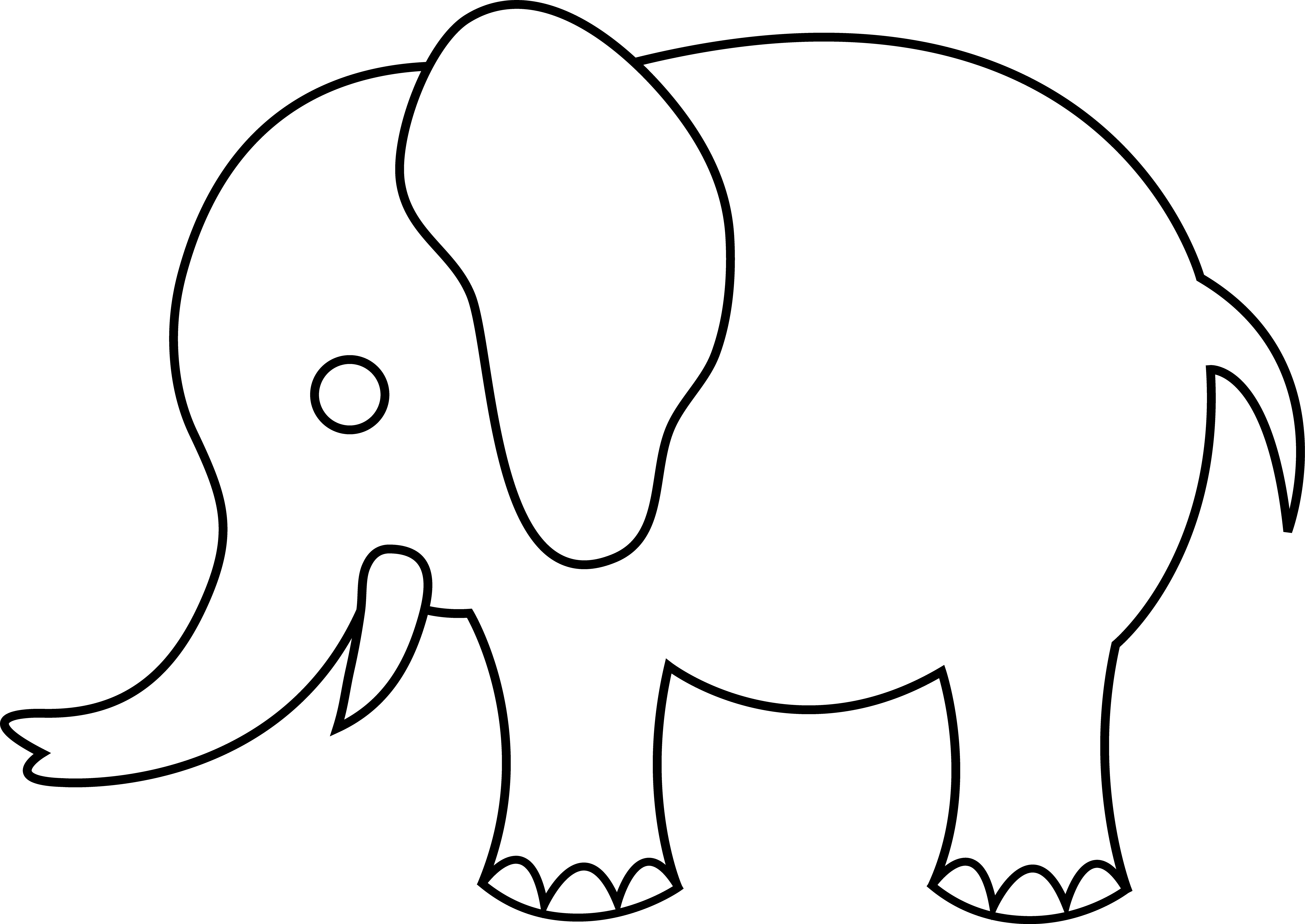 Elephant Simple Best Drawing