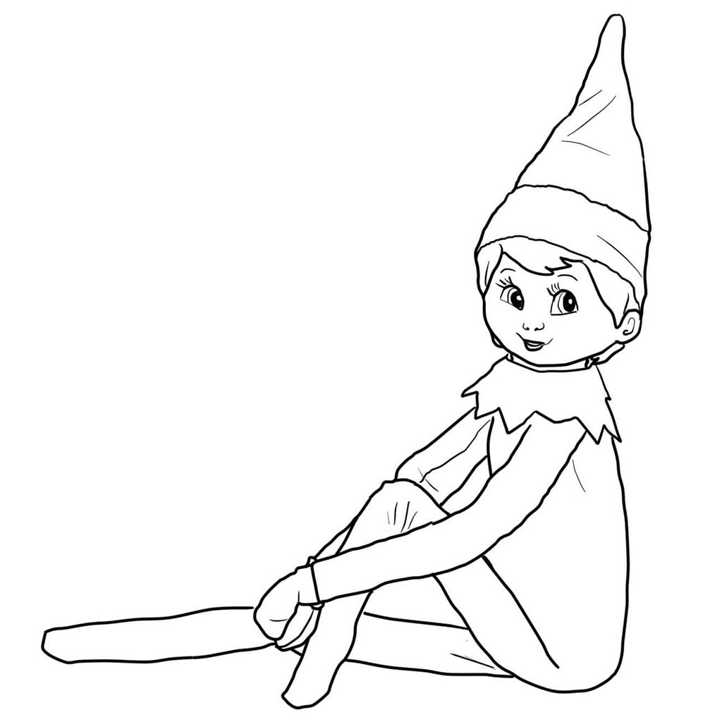 Elf On The Shelf Drawing Picture