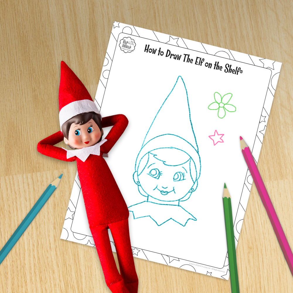 Elf On The Shelf Drawing Sketch