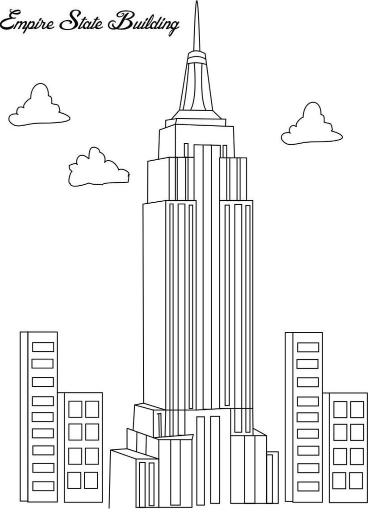 Empire State Building Art Drawing