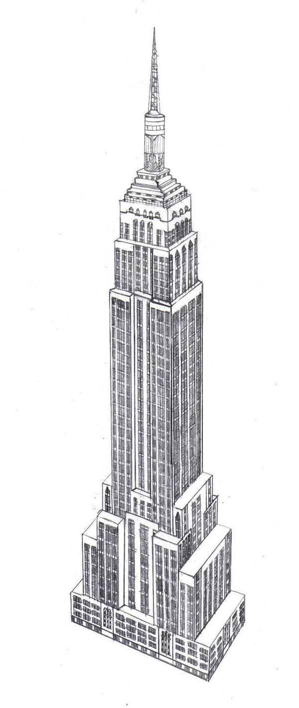Empire State Building Drawing Amazing