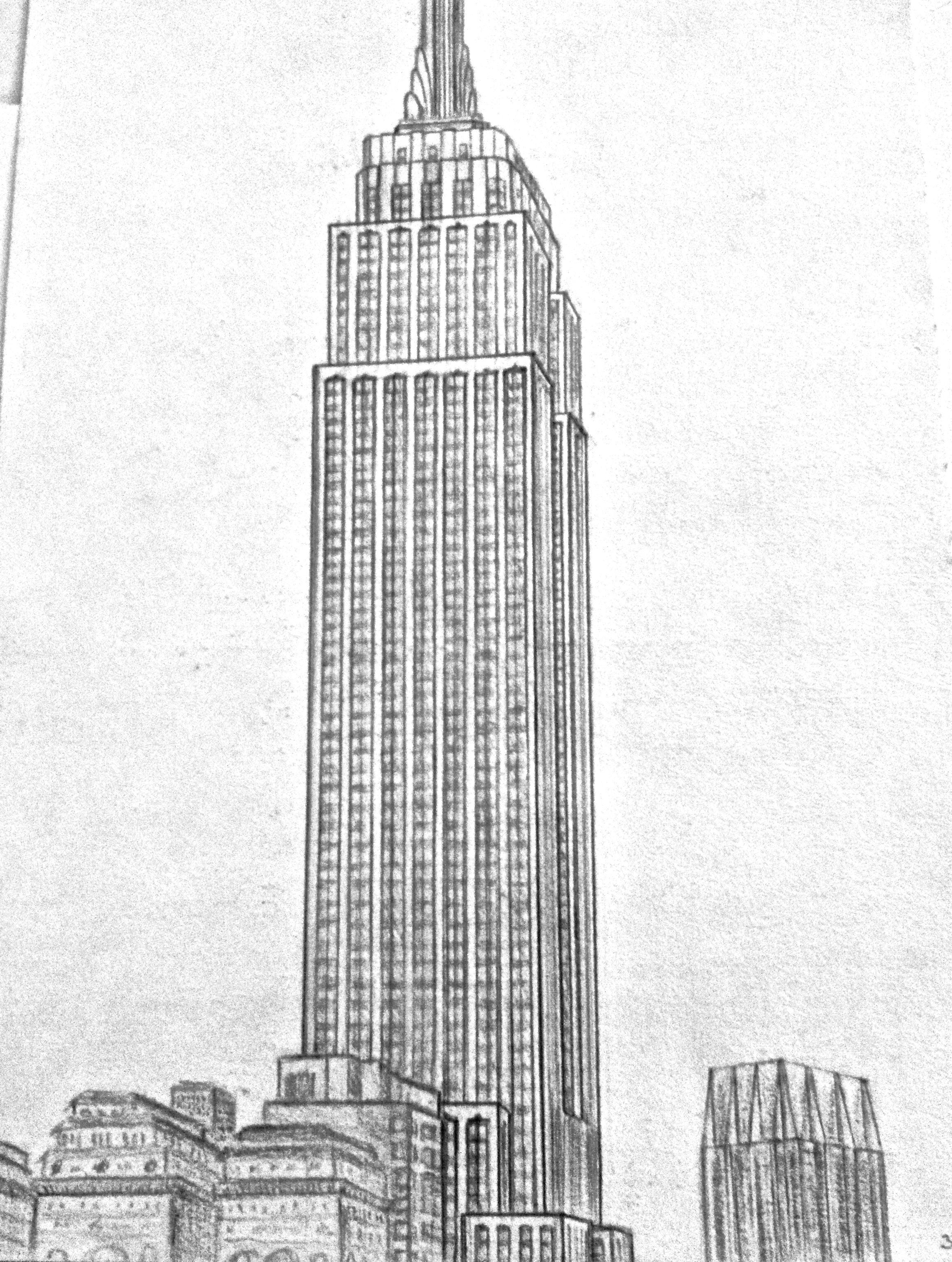 Empire State Building Drawing Photo