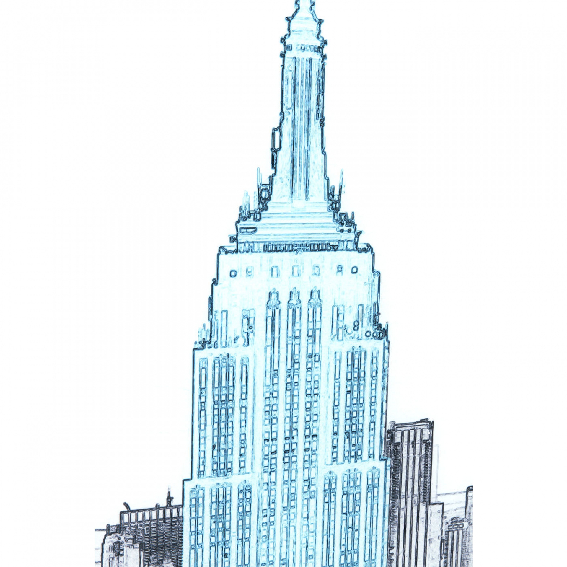 Empire State Building Drawing