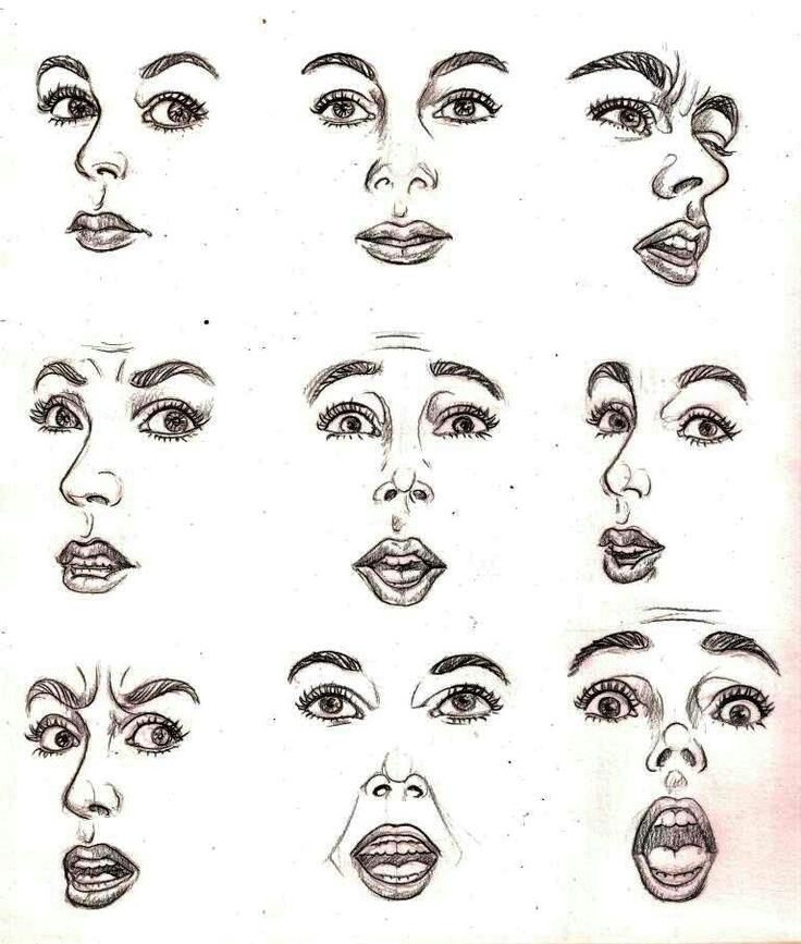 Face Expression Drawing Beautiful Art