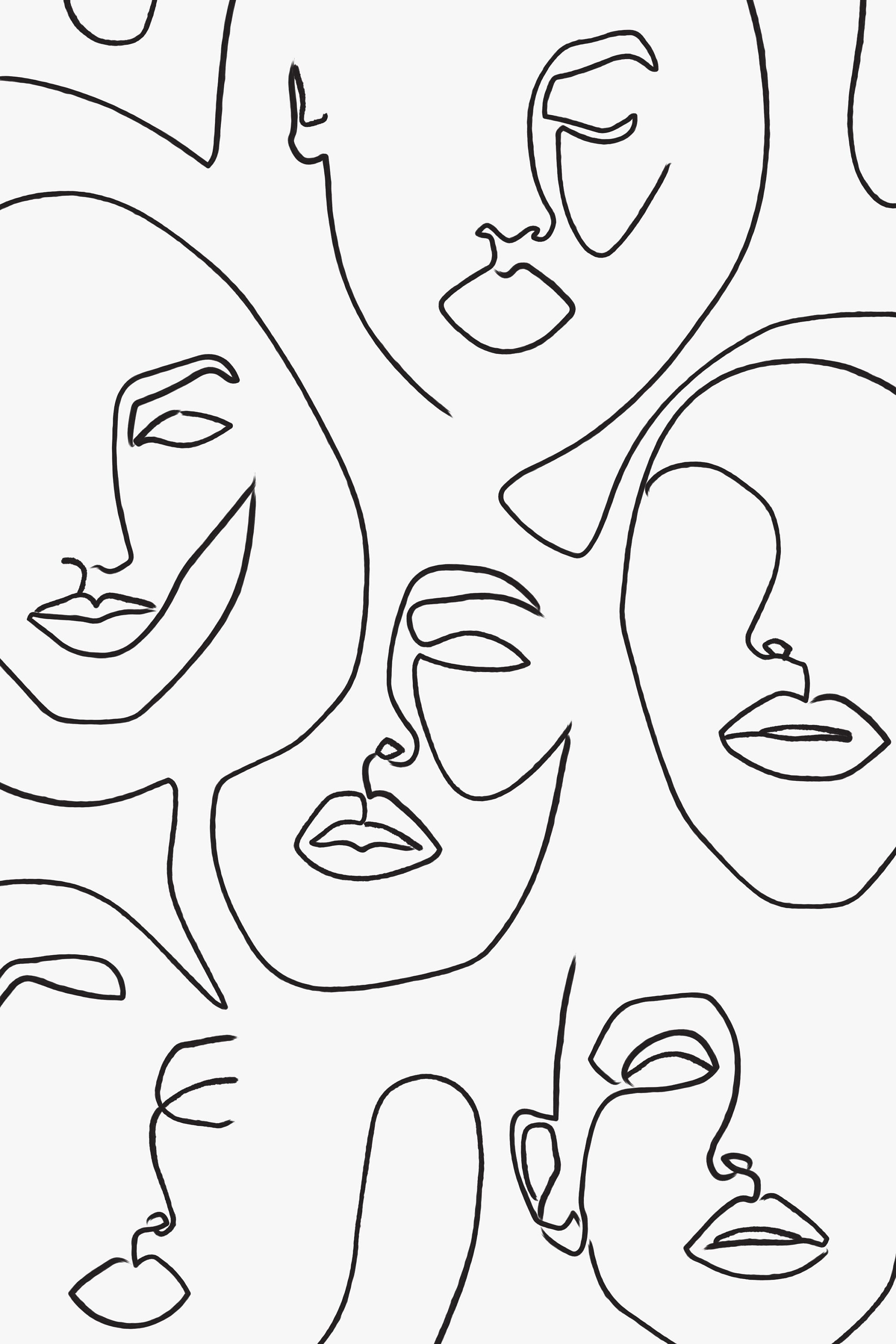 Face Line Drawing Pic