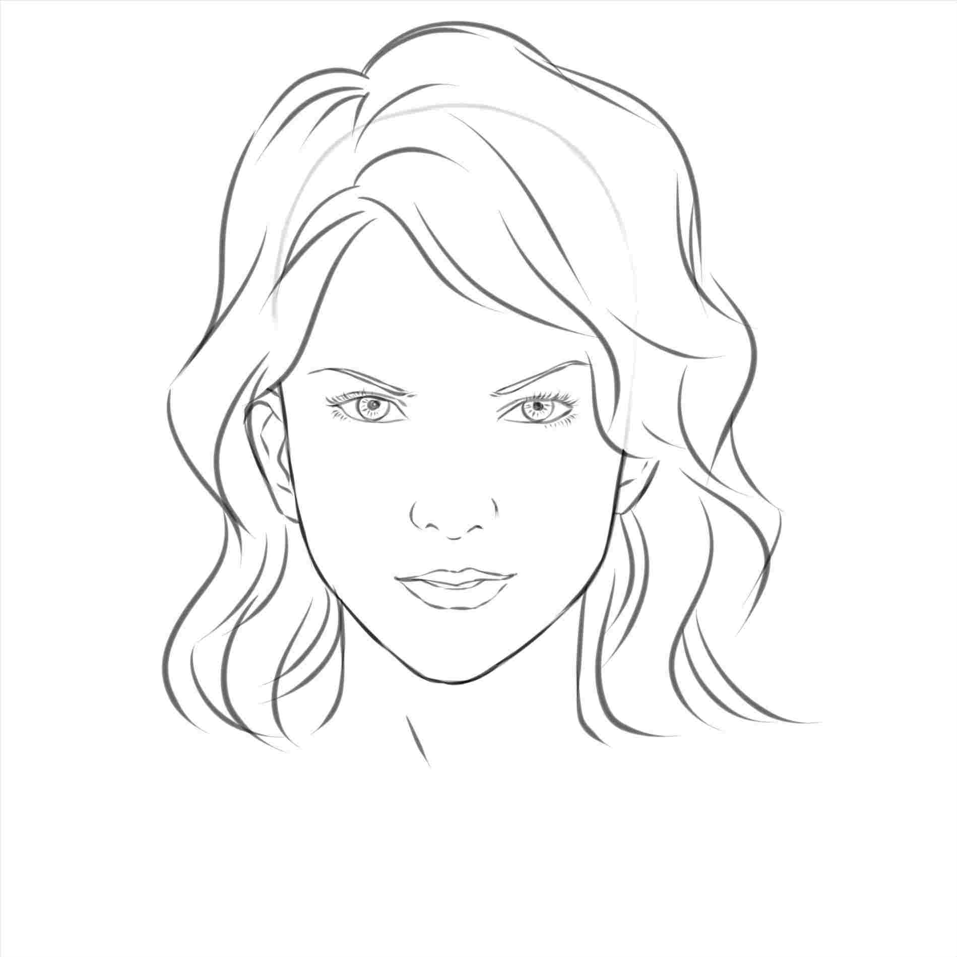 Face Outline Drawing Image