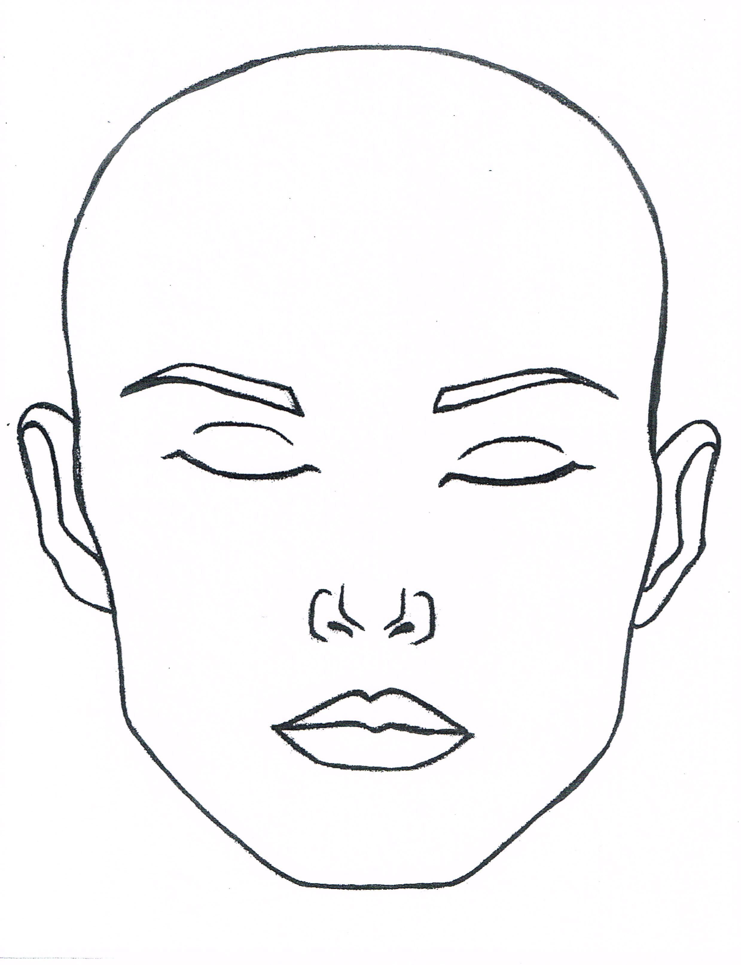 Face Outline Drawing Realistic