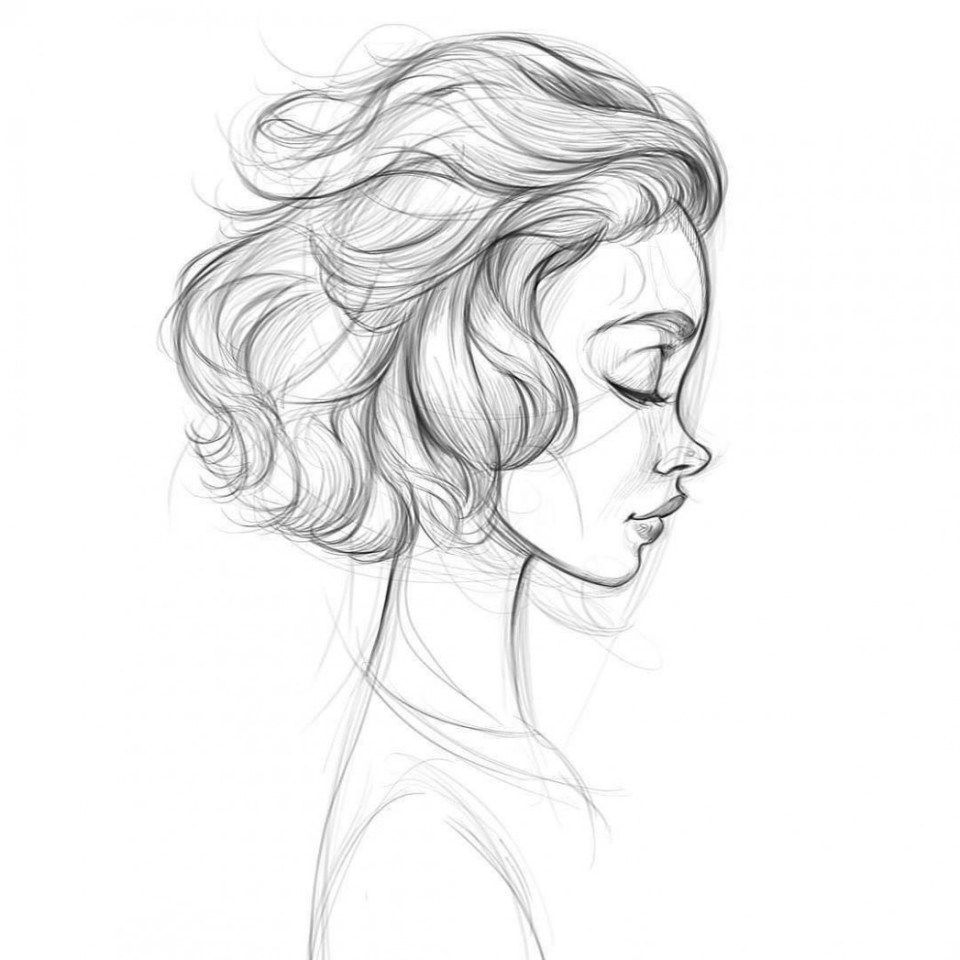 Face Profile Drawing Image