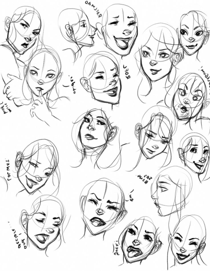 Face Reference Drawing Images