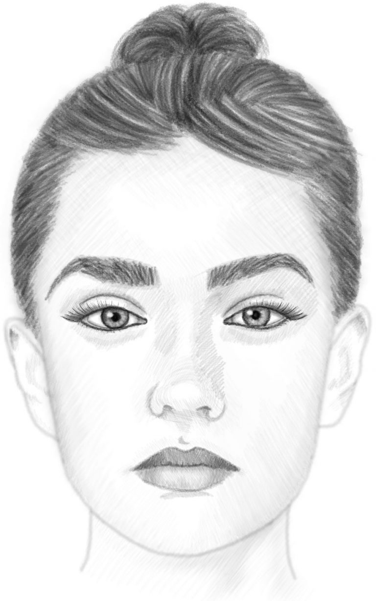 Face Shape Drawing Sketch