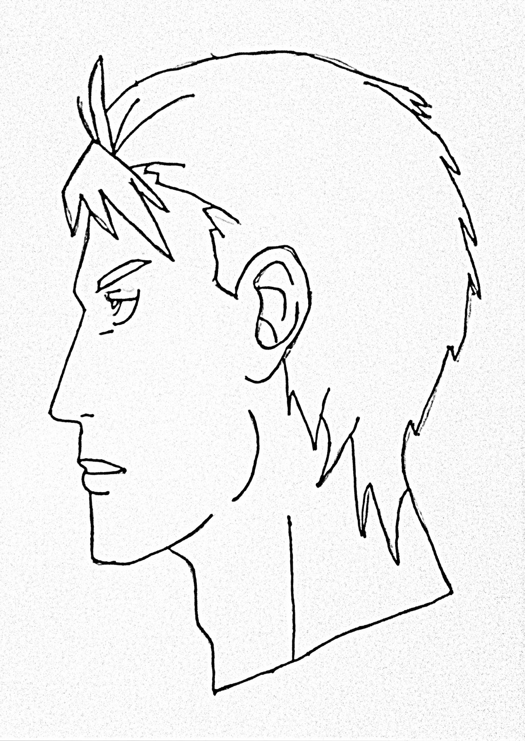 Face Side View Drawing Beautiful Image