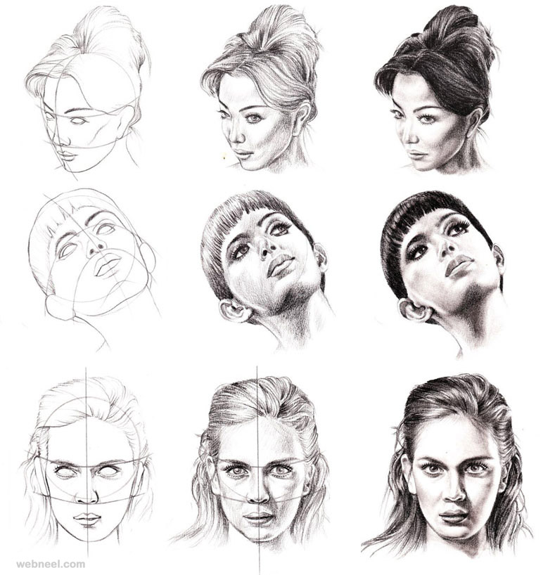 Facial Drawing Sketch