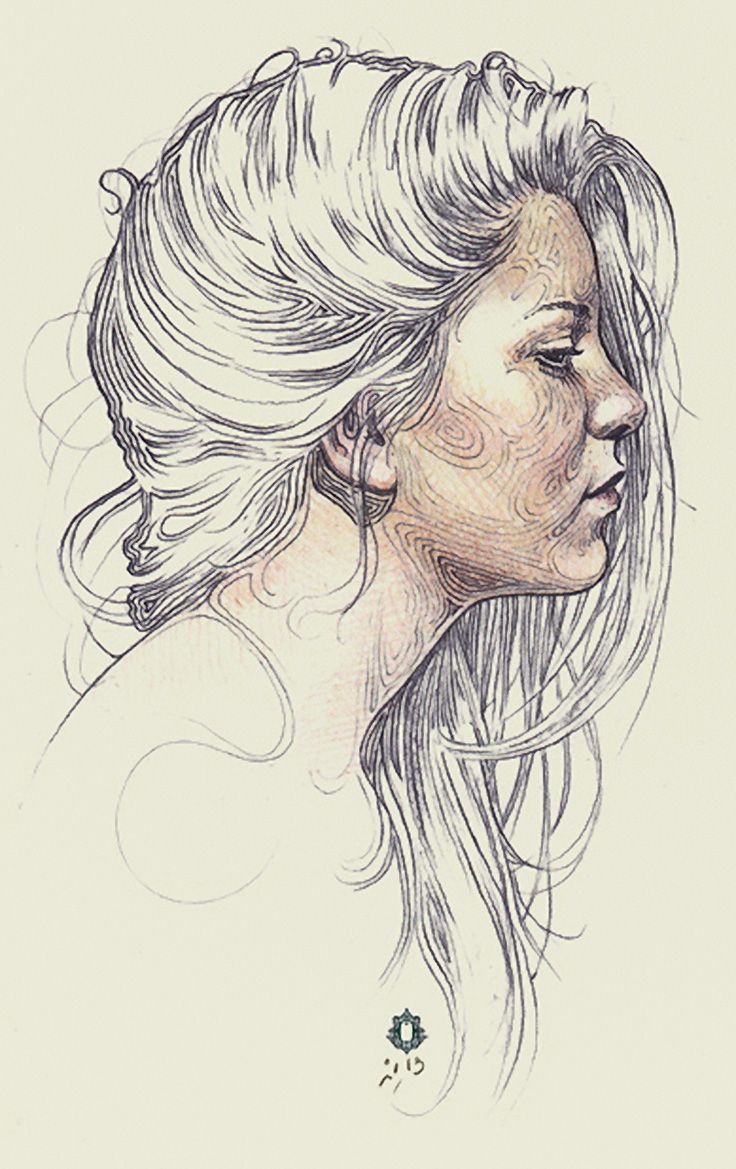 Facial Profile Drawing Art