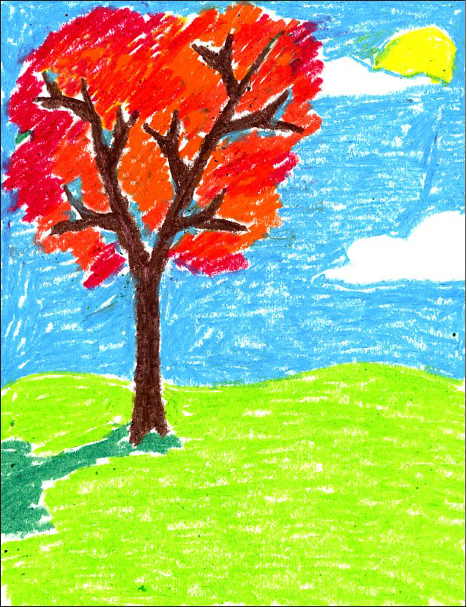 Fall Tree Drawing Pic
