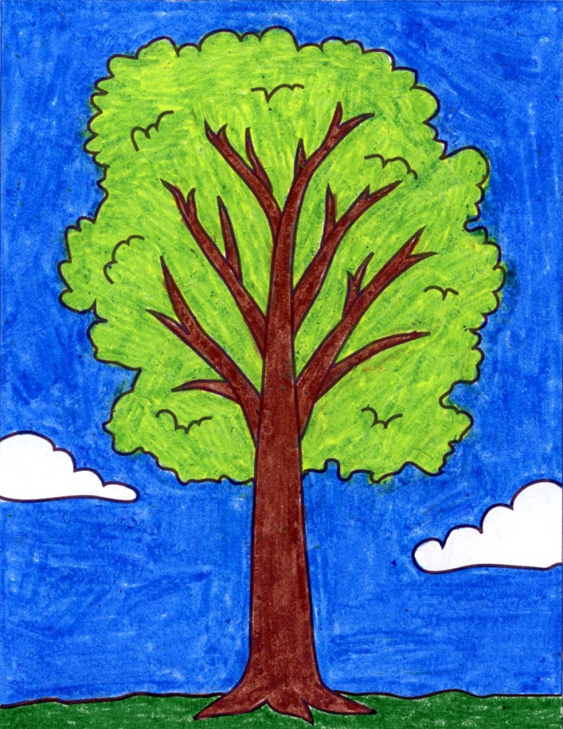 Fall Tree Drawing Pics - Drawing Skill