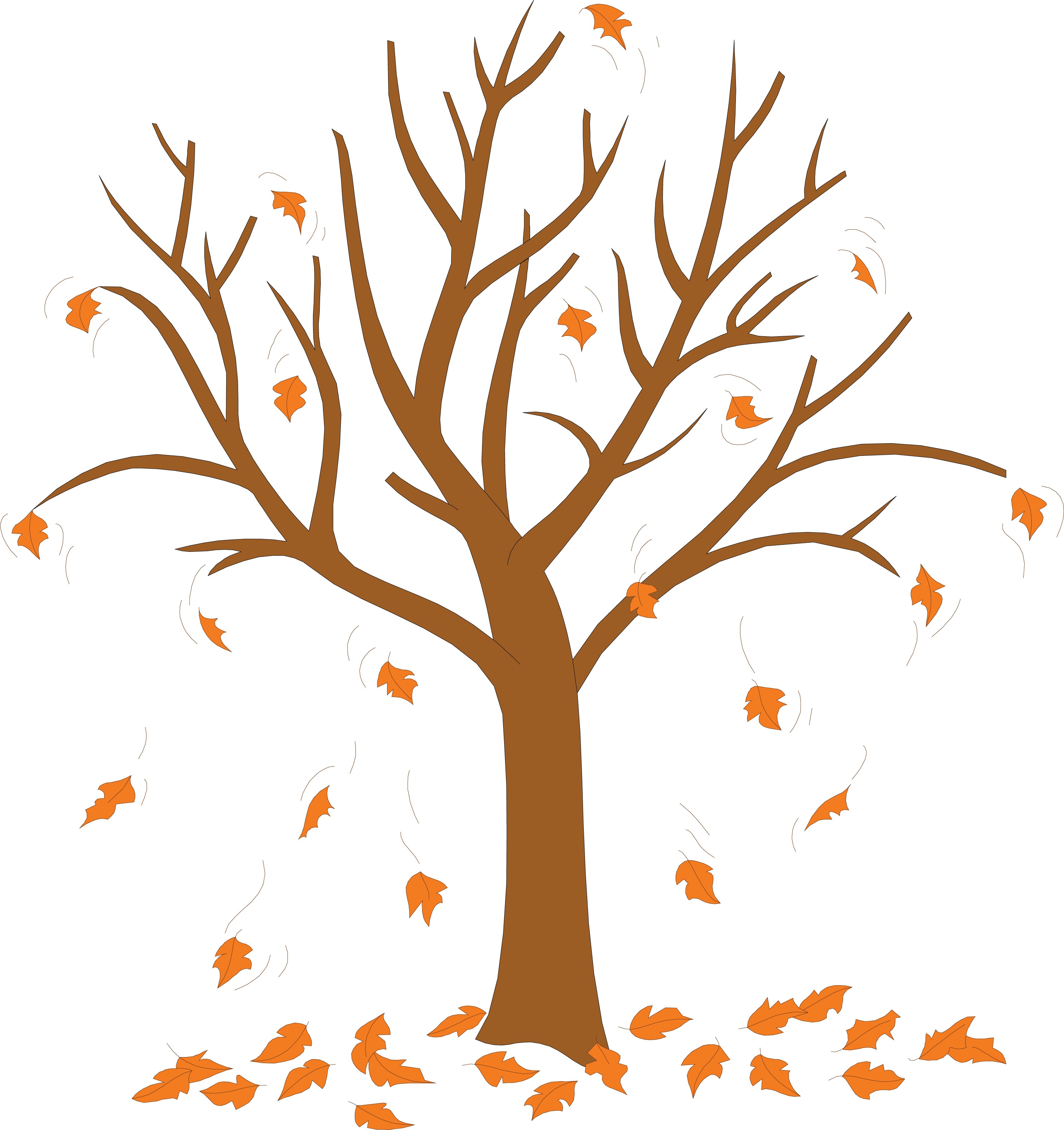 Fall Tree Drawing Picture