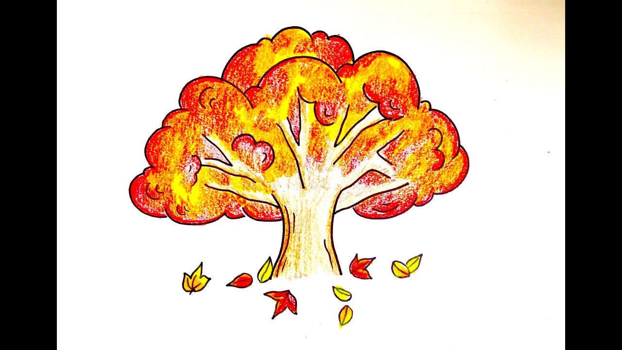 Fall Tree Drawing Realistic