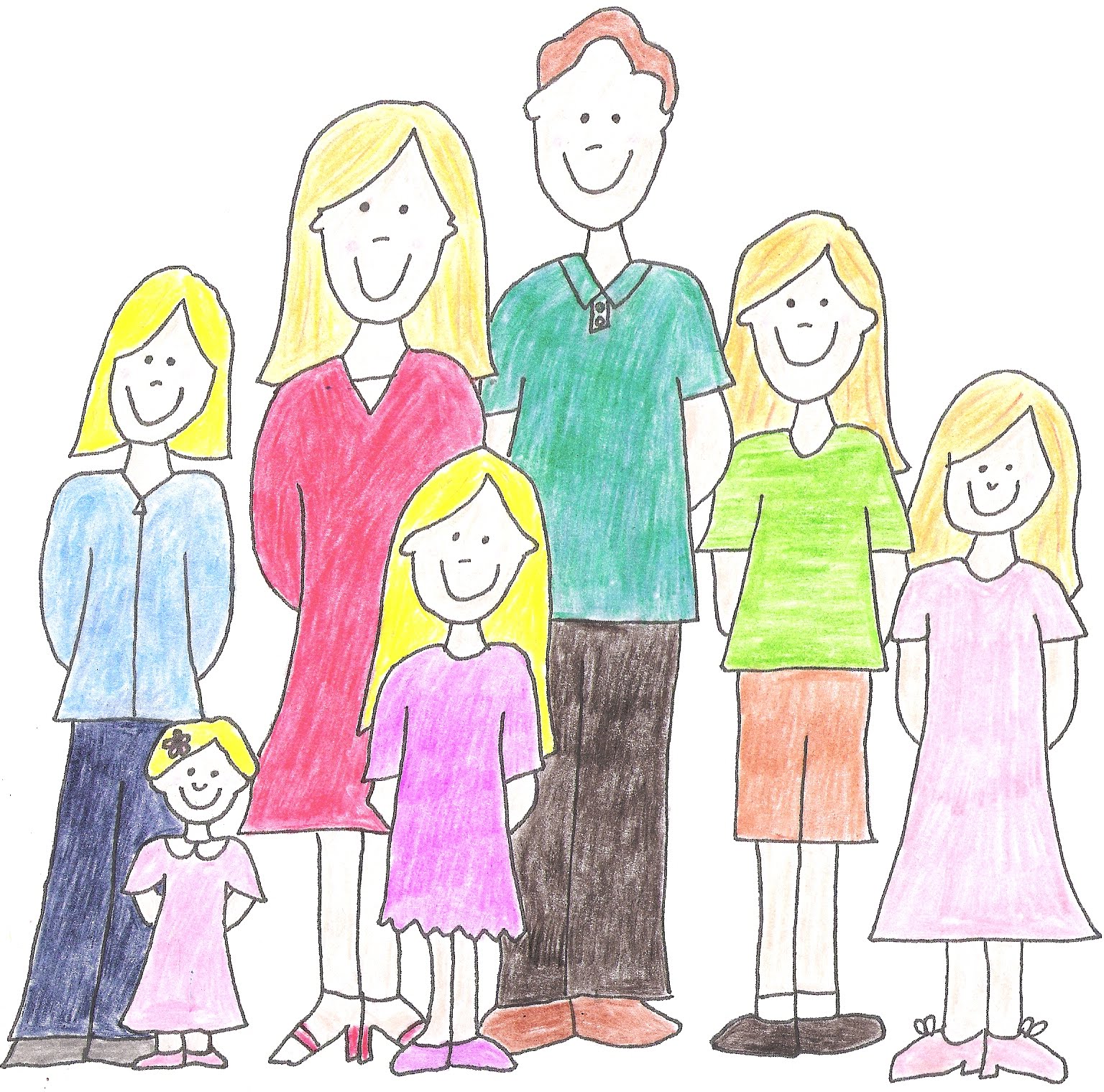 I sketched my family while we were watching a movie! : r/drawing