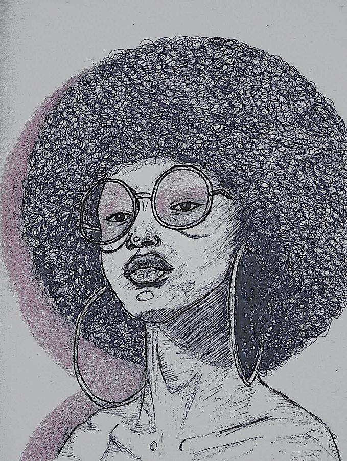 Afro Drawing Beautiful Image