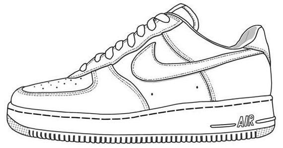 Air Force 1 Drawing Sketch