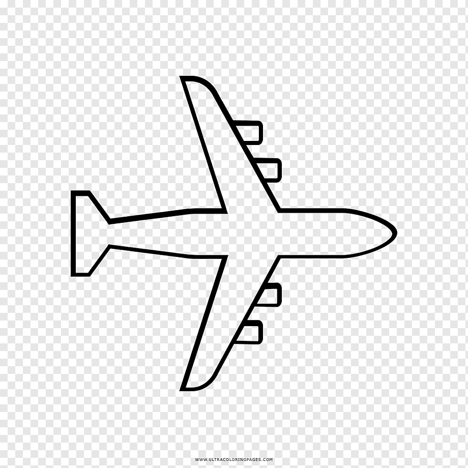 Airplane Simple Drawing High-Quality