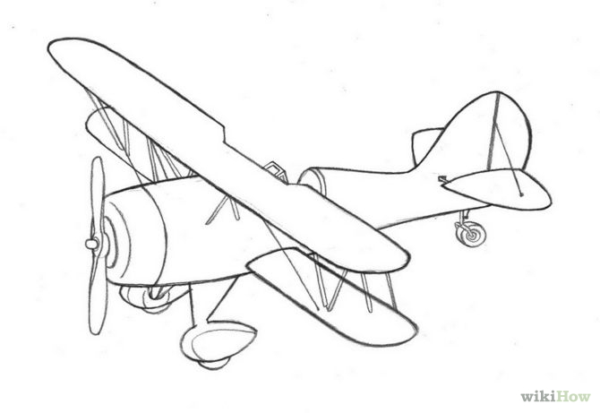 Airplane Simple Drawing Images