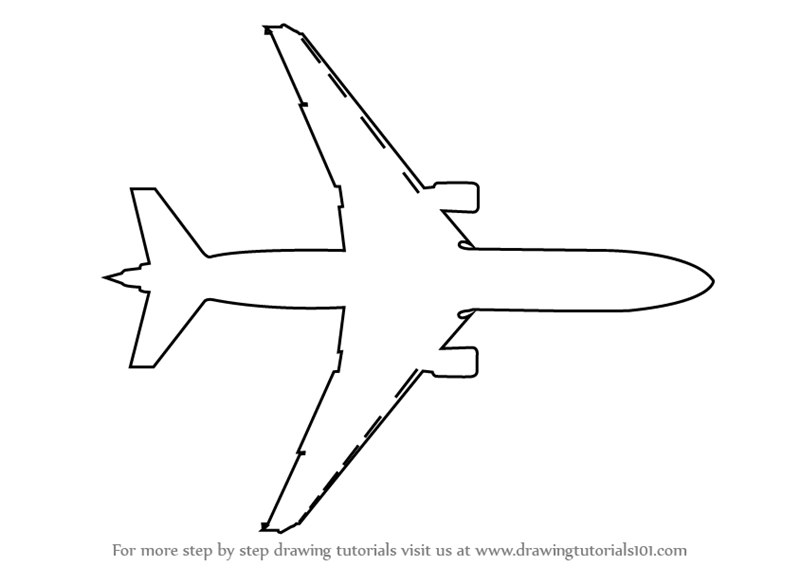 Airplane Simple Drawing Photo