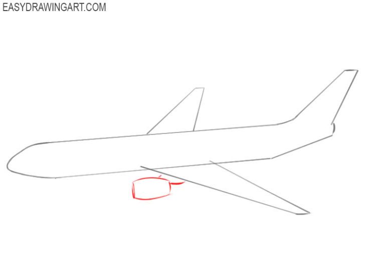 Airplane Simple Drawing Pic