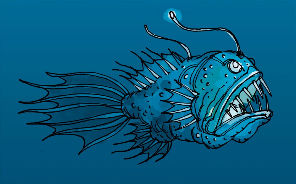 Angler Fish Drawing High-Quality