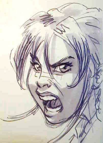 Angry Face Drawing Sketch