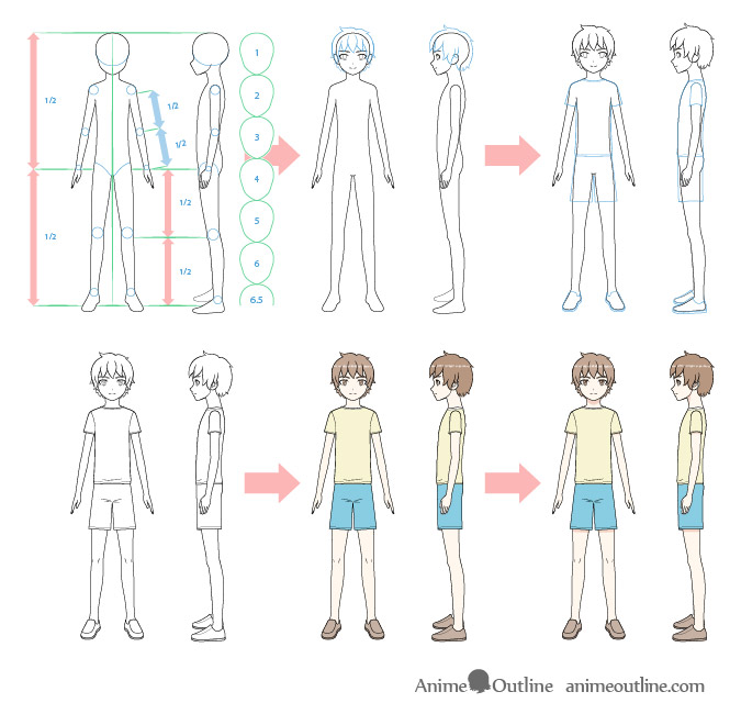 Anime Bodies Art Drawing