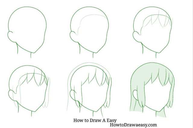 Anime Girl Hair Drawing Beautiful Art