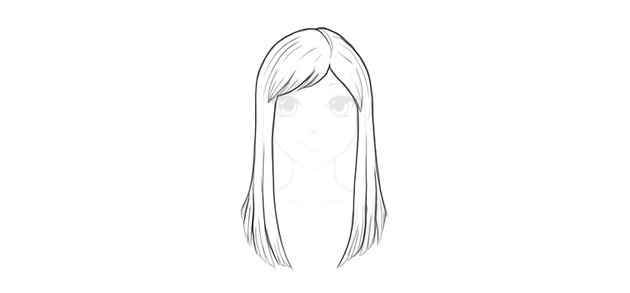 Anime Girl Hair Drawing Images