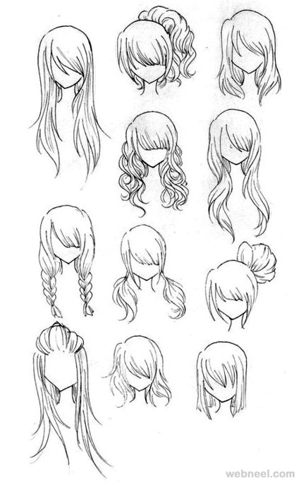 Anime Hair Drawing Images