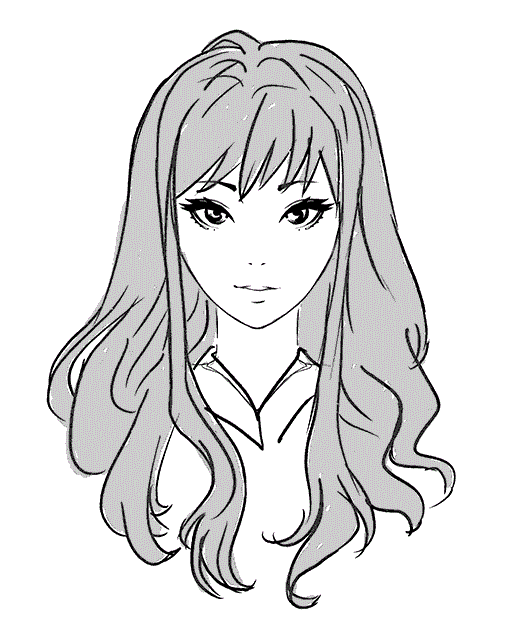 Anime Hair Drawing Pics