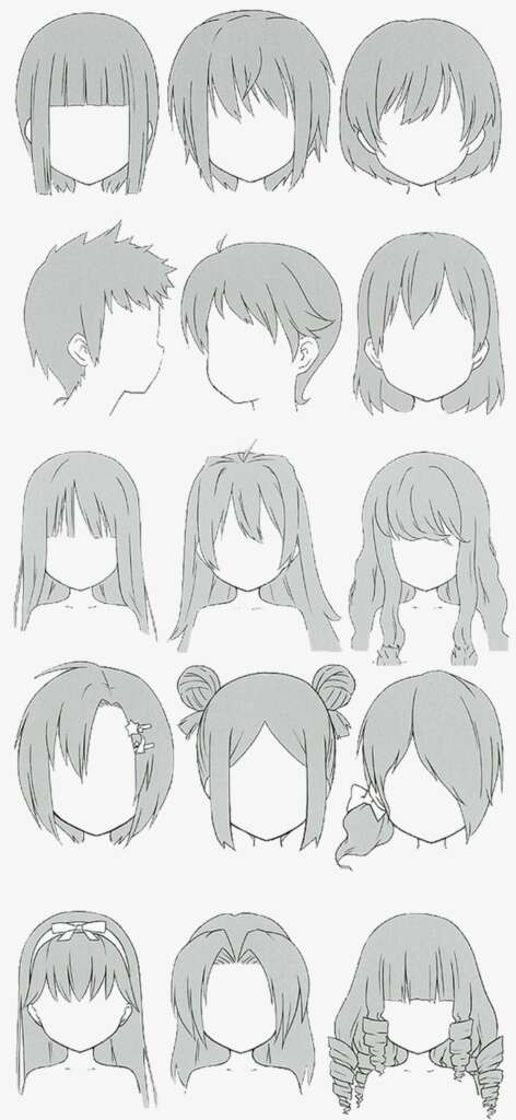 Anime Hair Drawing Pics