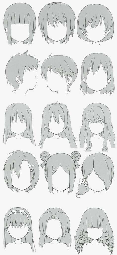 Anime Hair Drawing