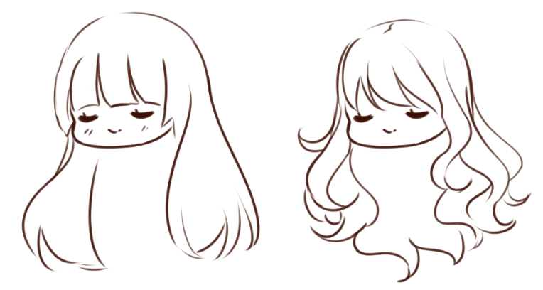 Anime Hair Drawing0