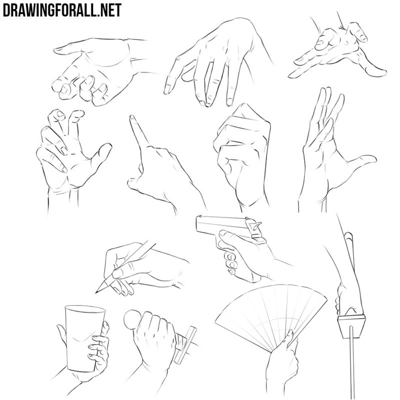 Anime Hand Drawing Art